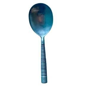 Vintage Aluminum 8" Paddle Ice Cream Scoop Serving Spoon Taiwan 1970s Ribbed